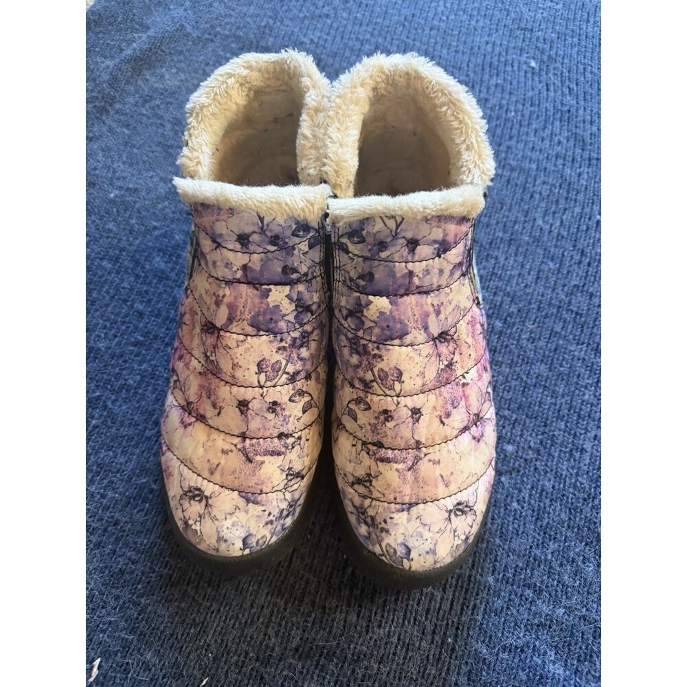 NEW Yes We Vibe Purple/Blue Slip On Shoes With Faux Fur Women Size 8.5